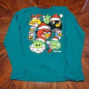 Angry Birds Rovio Entertainment Youth Size 18 Christmas L/S  T-shirt